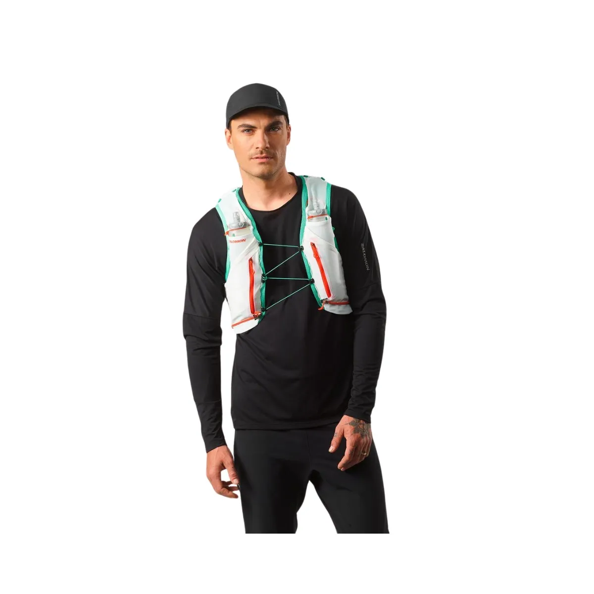 Salomon ADV Skin 12 Set White Green Running Vest