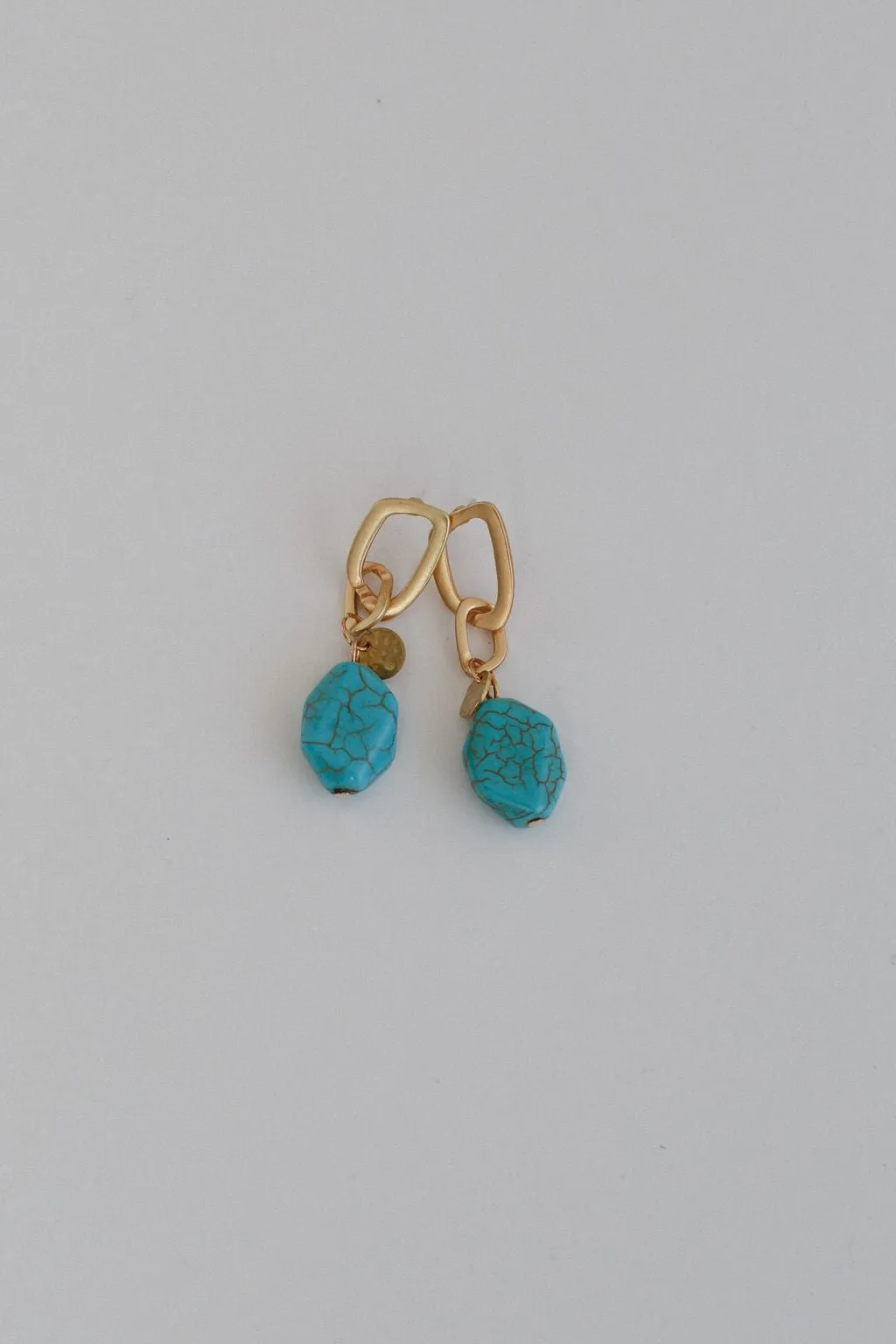 Serene Stone Drop Earrings - Turquoise