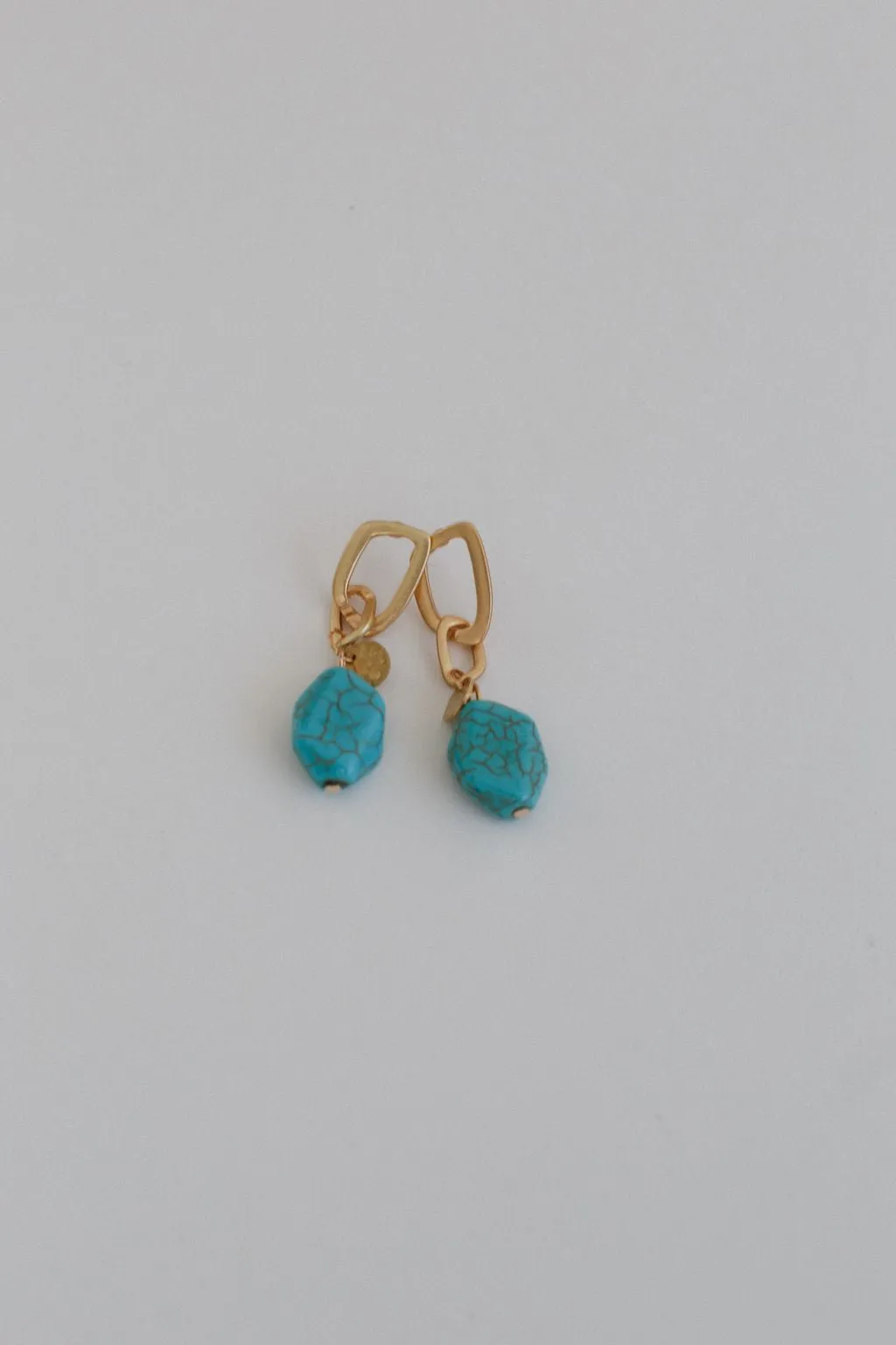 Serene Stone Drop Earrings - Turquoise