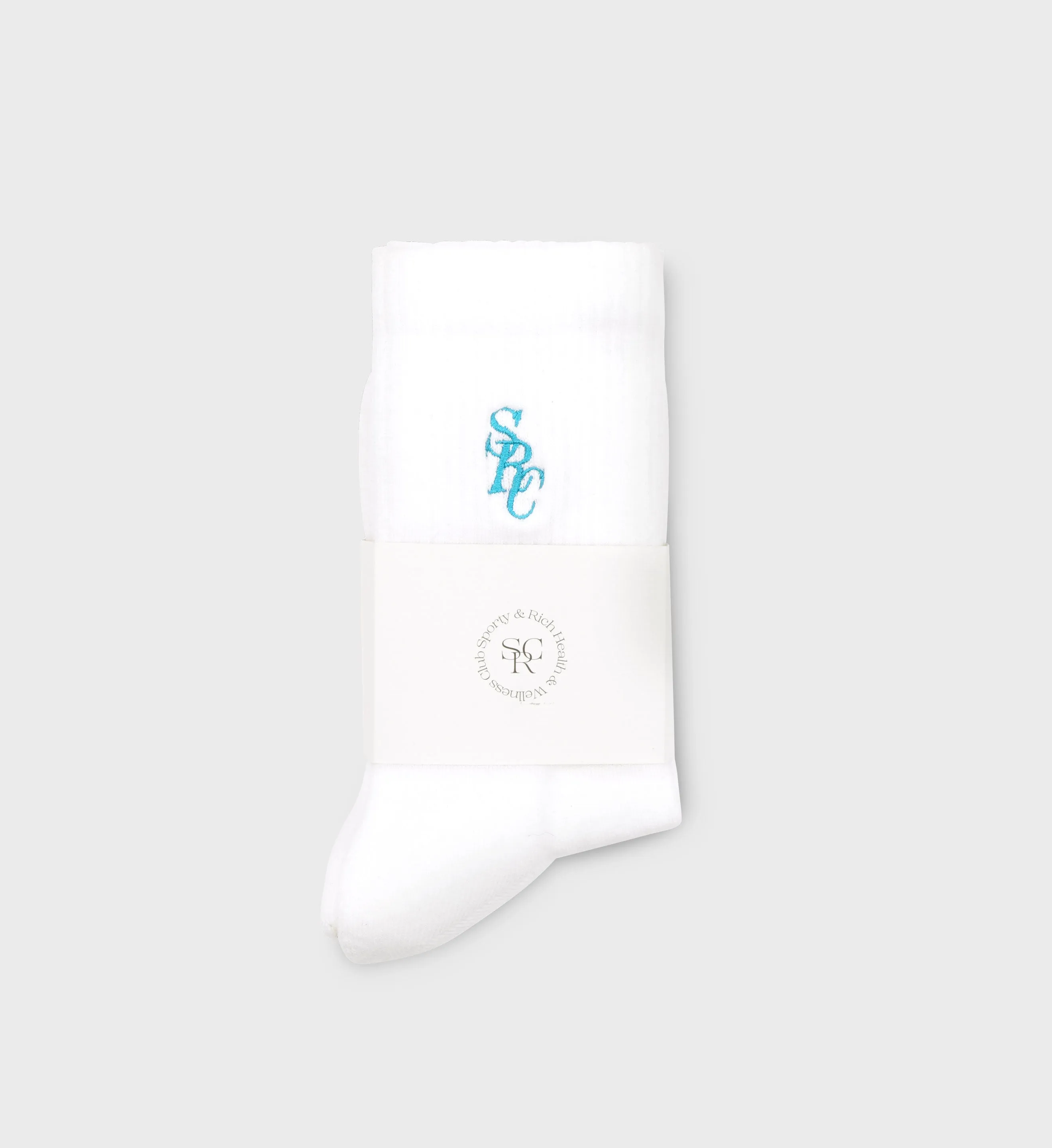 SRC Socks - White/Faded Teal