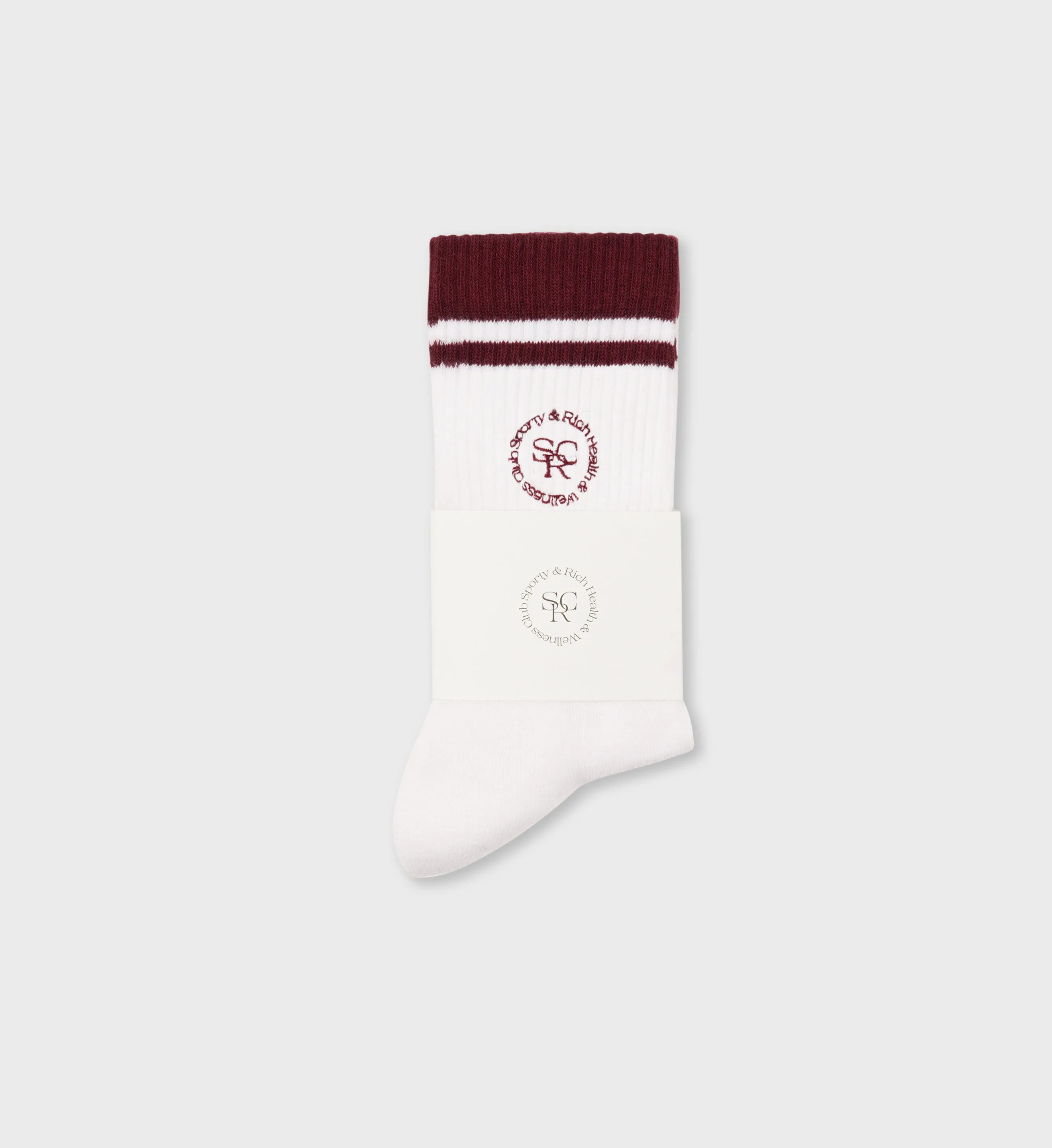 SRHWC Socks - White/Merlot