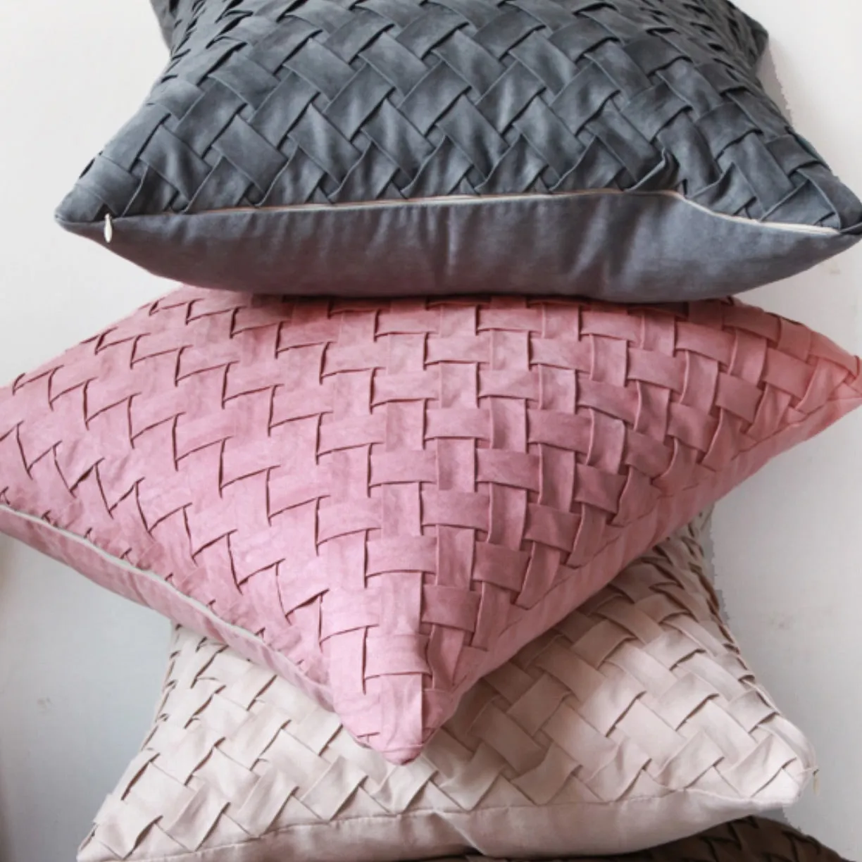 Textured Woven Throw Cushion