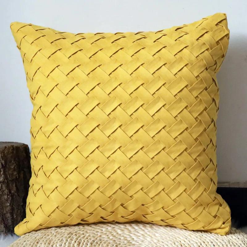 Textured Woven Throw Cushion