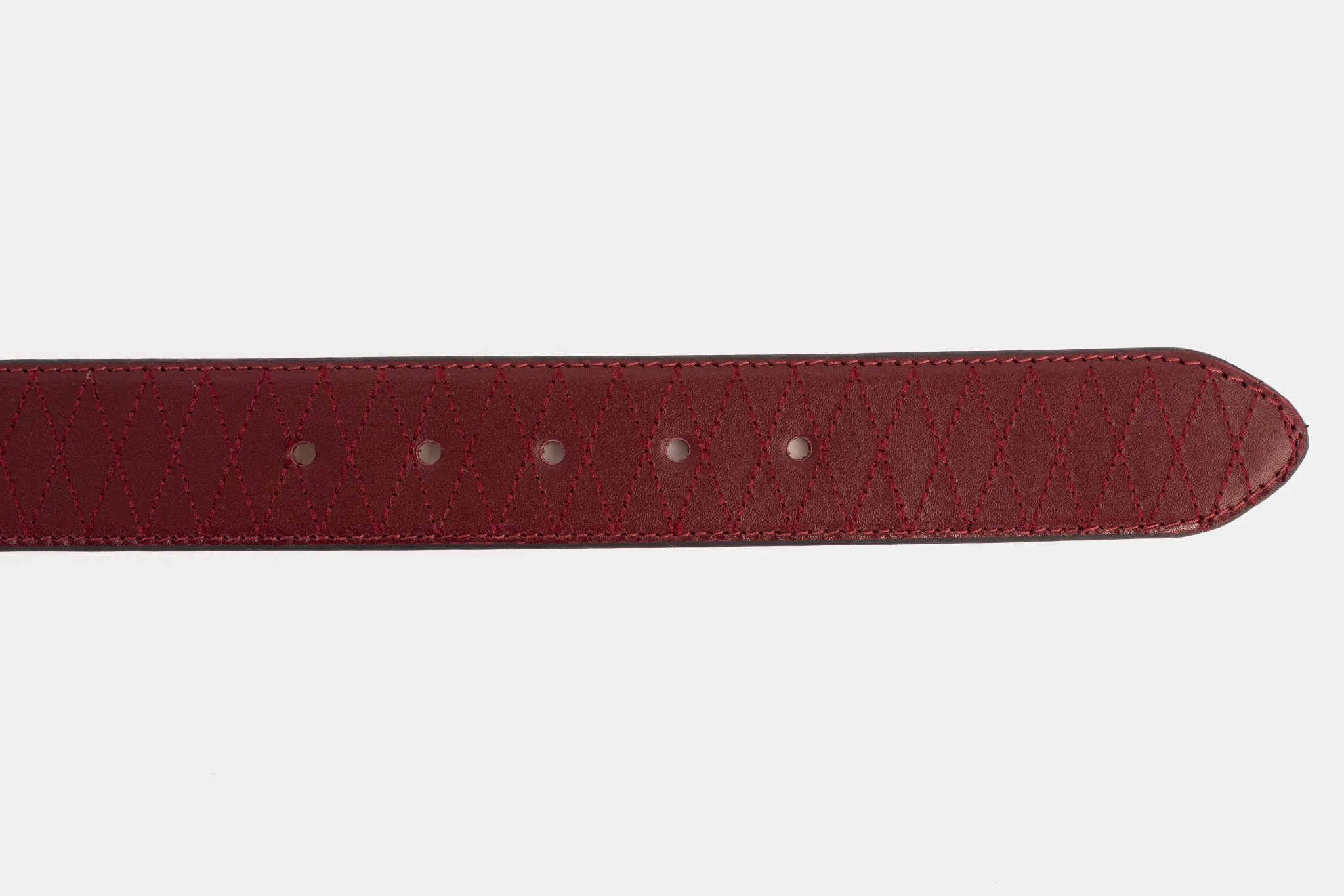 The Adler Burgundy Leather Belt