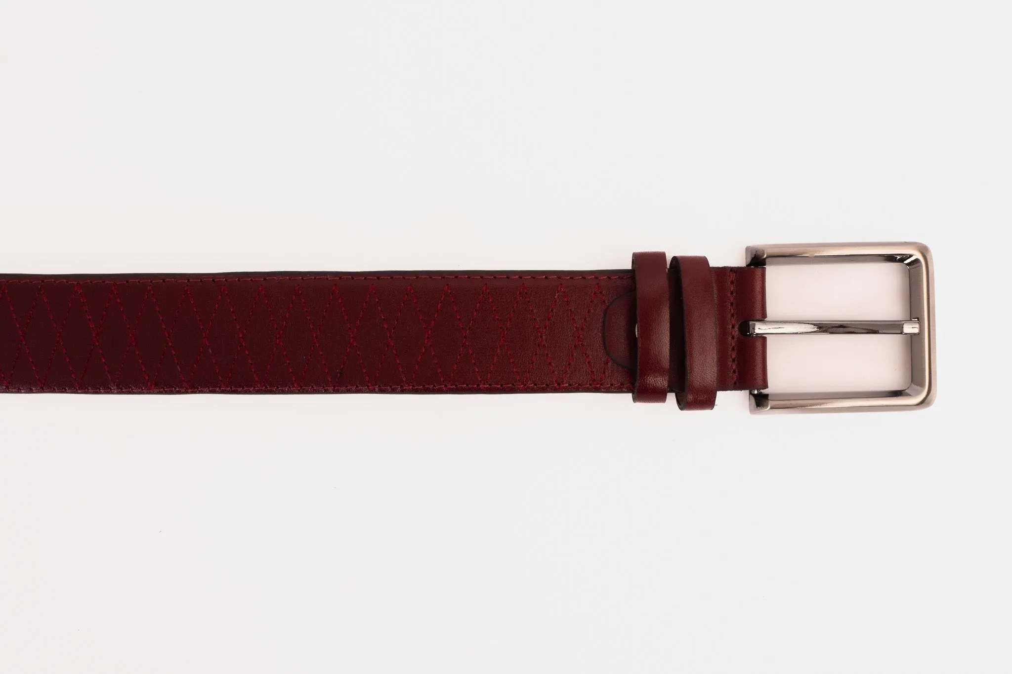 The Adler Burgundy Leather Belt