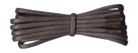 Thick Dark Brown waxed cotton boot laces 4.5 mm