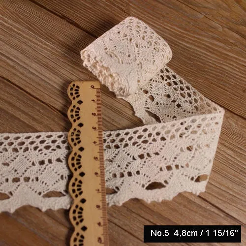 Vintage Cotton Crochet Lace Trim Bridal Ribbon DIY Final Sale