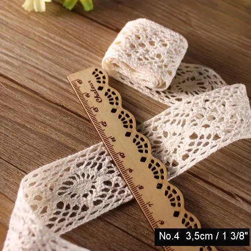 Vintage Cotton Crochet Lace Trim Bridal Ribbon DIY Final Sale