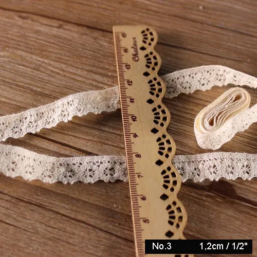 Vintage Cotton Crochet Lace Trim Bridal Ribbon DIY Final Sale