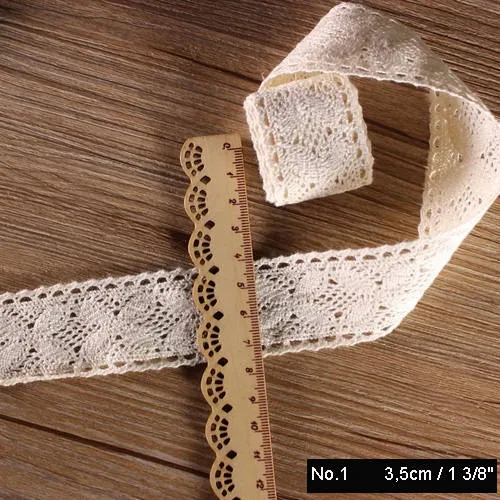 Vintage Cotton Crochet Lace Trim Bridal Ribbon DIY Final Sale