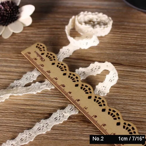 Vintage Cotton Crochet Lace Trim Bridal Ribbon DIY Final Sale