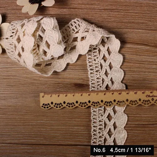 Vintage Cotton Crochet Lace Trim Bridal Ribbon DIY Final Sale