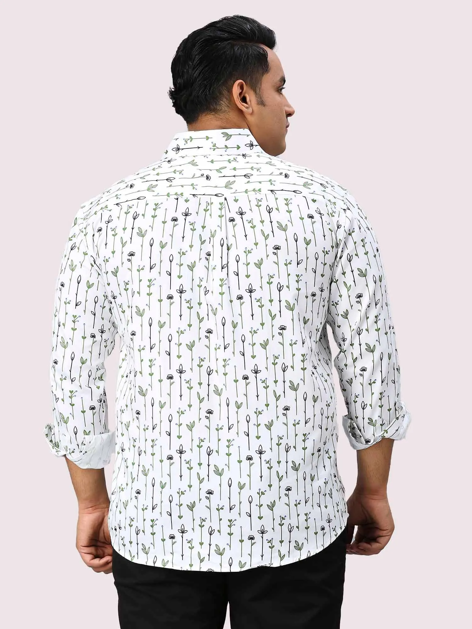 Wands Digital Printed Full Sleeve Shirt Men's Plus Size