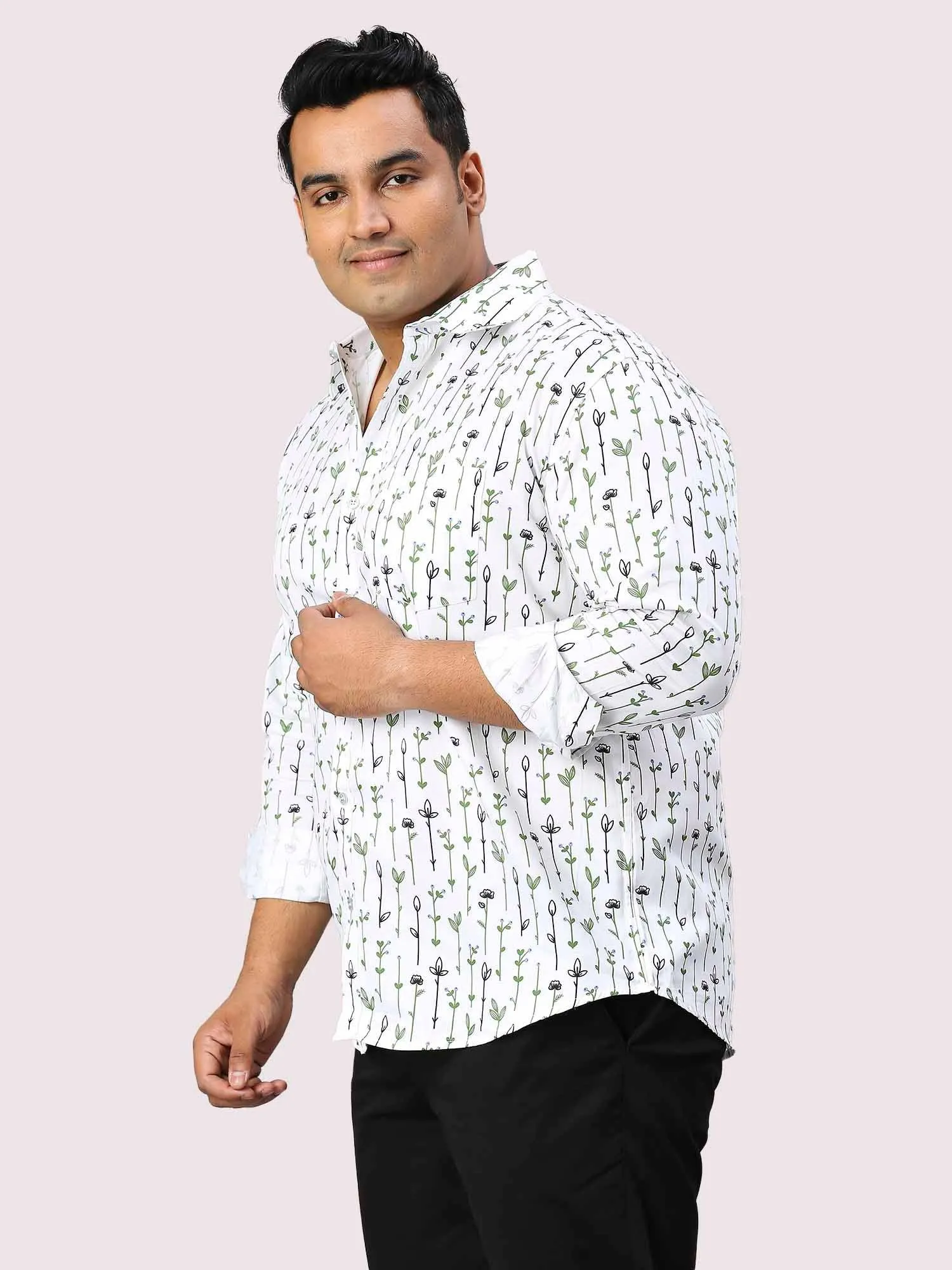 Wands Digital Printed Full Sleeve Shirt Men's Plus Size