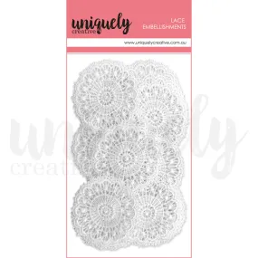 WHIMSICAL LACE PIECES BY UNIQUELY CREATIVE - 5PK