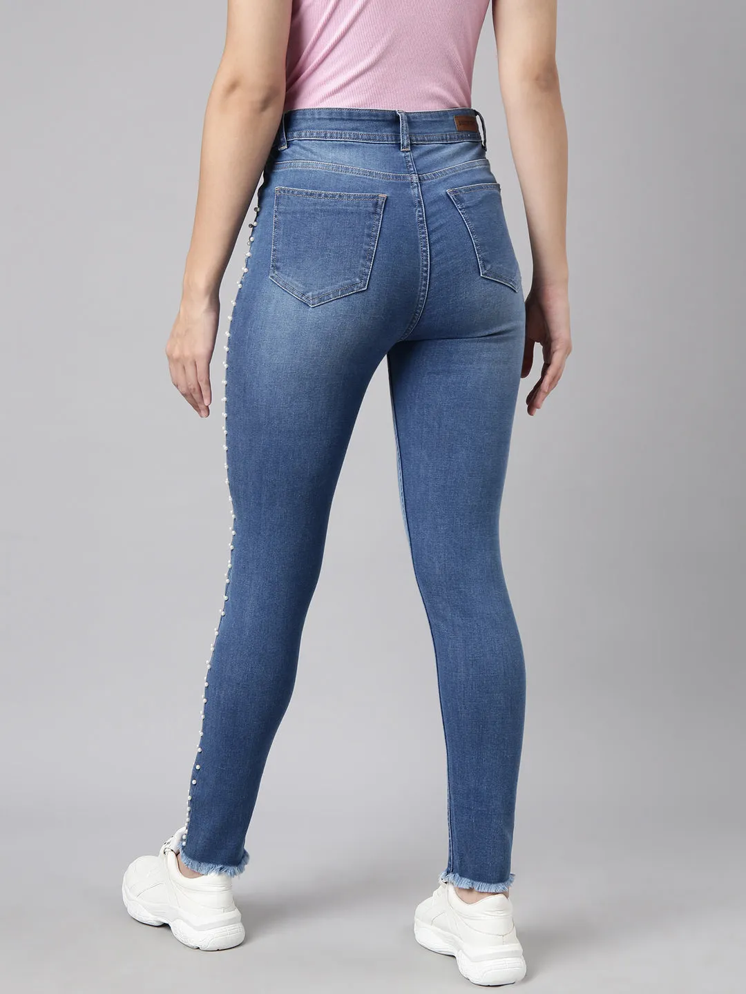 Women Skinny Fit Denim Blue Jean