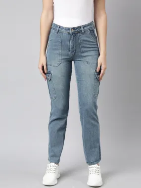 Women Straight Fit Denim Blue Corgo Jean